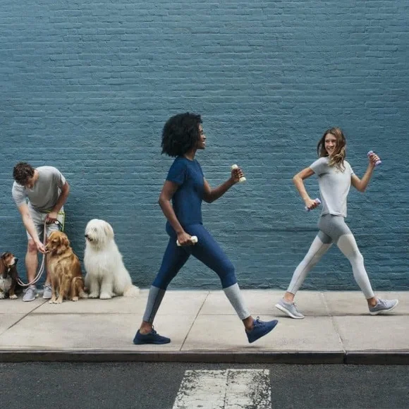 Outdoor Voices x Allbirds Tri-Color Gray Whiteout 7/8 Springs Leggings, sz. XS - Picture 15 of 16